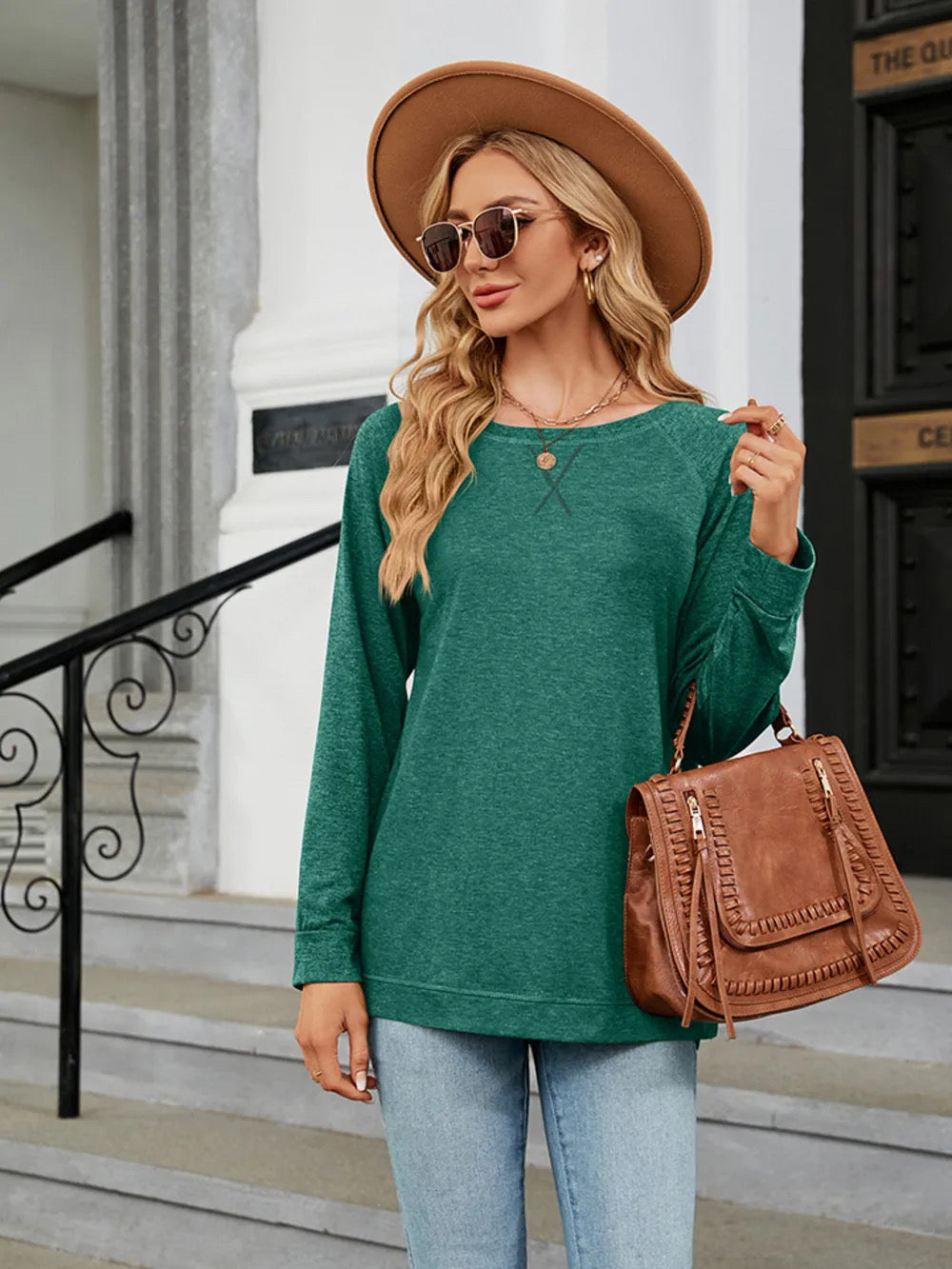 Grace Long Sleeve Top Green