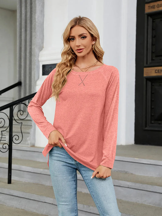 Grace Long Sleeve Top Coral