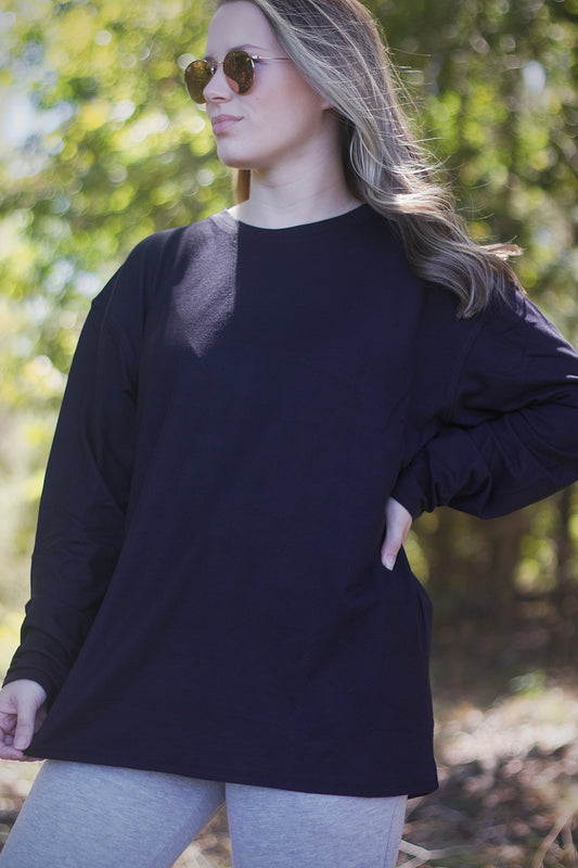 Cozy Boyfriend Hacci Long Sleeve - Mona B