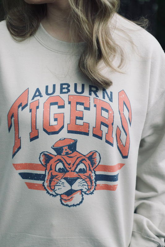 Retro Auburn Crewneck Sweatshirt